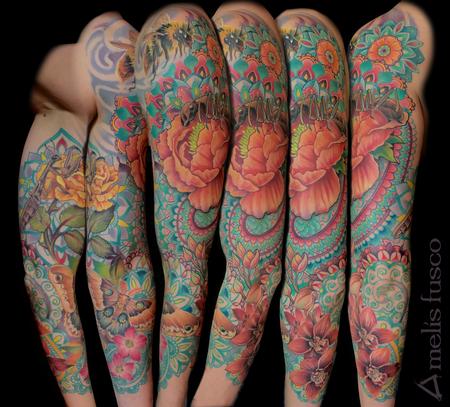 Tattoos - Insect & Paisley Sleeve - 129157